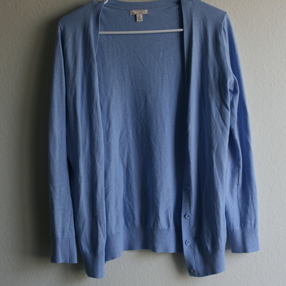 Gap baby blue button up cardigan